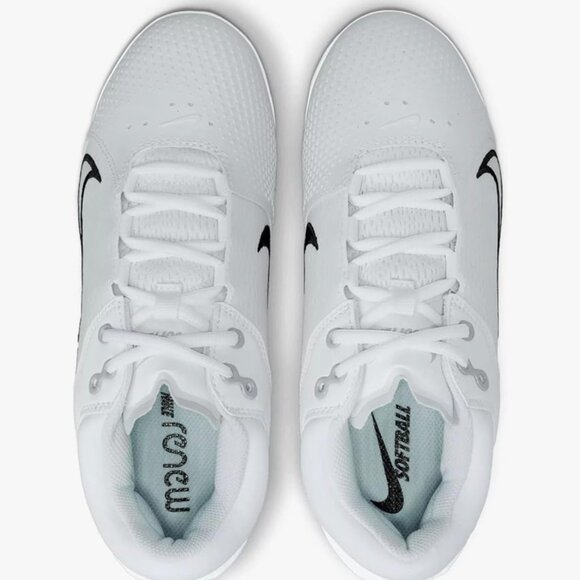 Women's Nike Hyper Diamond 4 Elite Softball Cleats Size 8 White Grey CZ5917-100 - Picture 2 of 8
